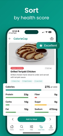 CalorieCap - Fast Food Macros screenshot