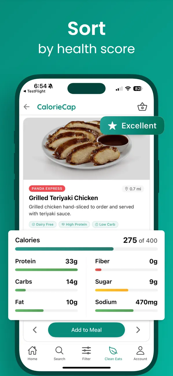 Screenshot #3 pour CalorieCap - Fast Food Macros