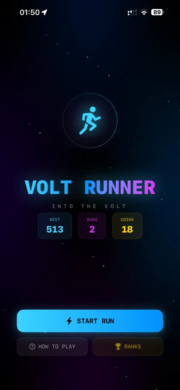 #1. Volt Runner (iOS) Által: Gianfranco Antenucci