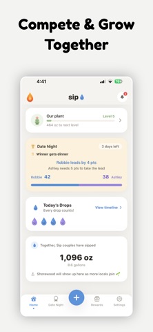 Sip: Water Tracker for Couples Screenshot 2 of 7