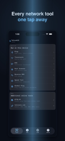 Telcoaio - Network Toolbox Screenshot 1 of 6