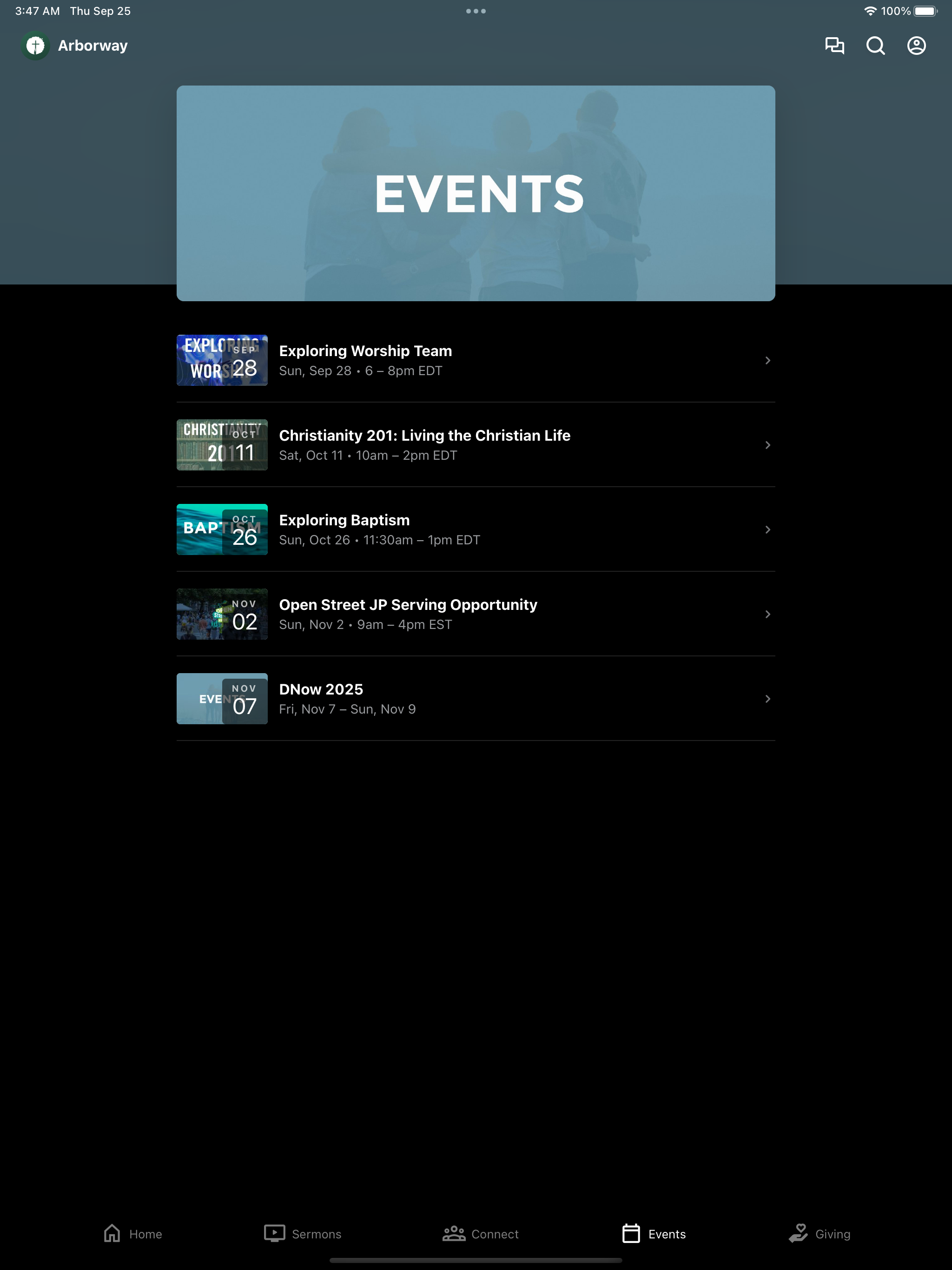 Arborway Community Church App screenshot 8