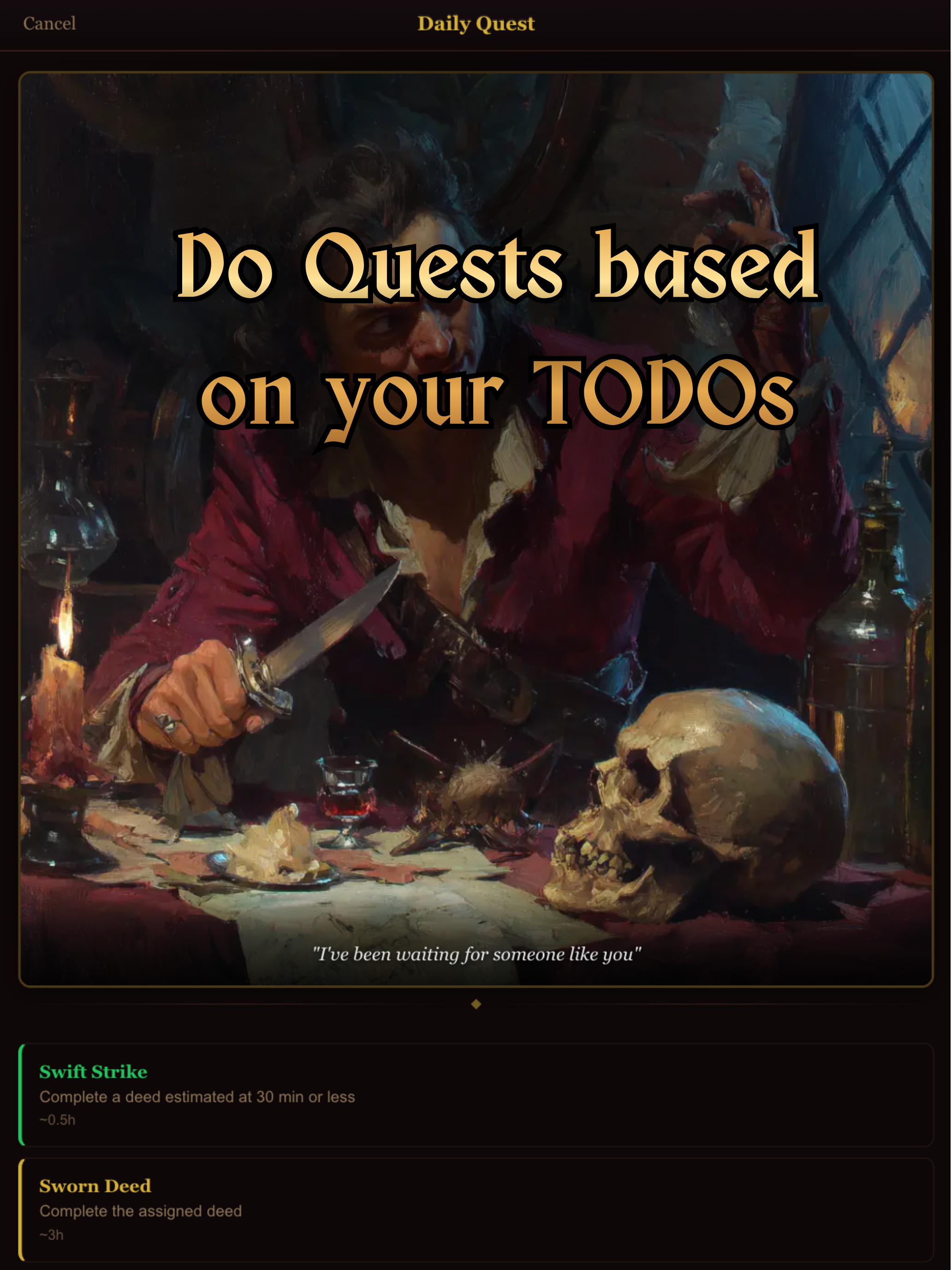 Deedsworn: RPG Task Manager