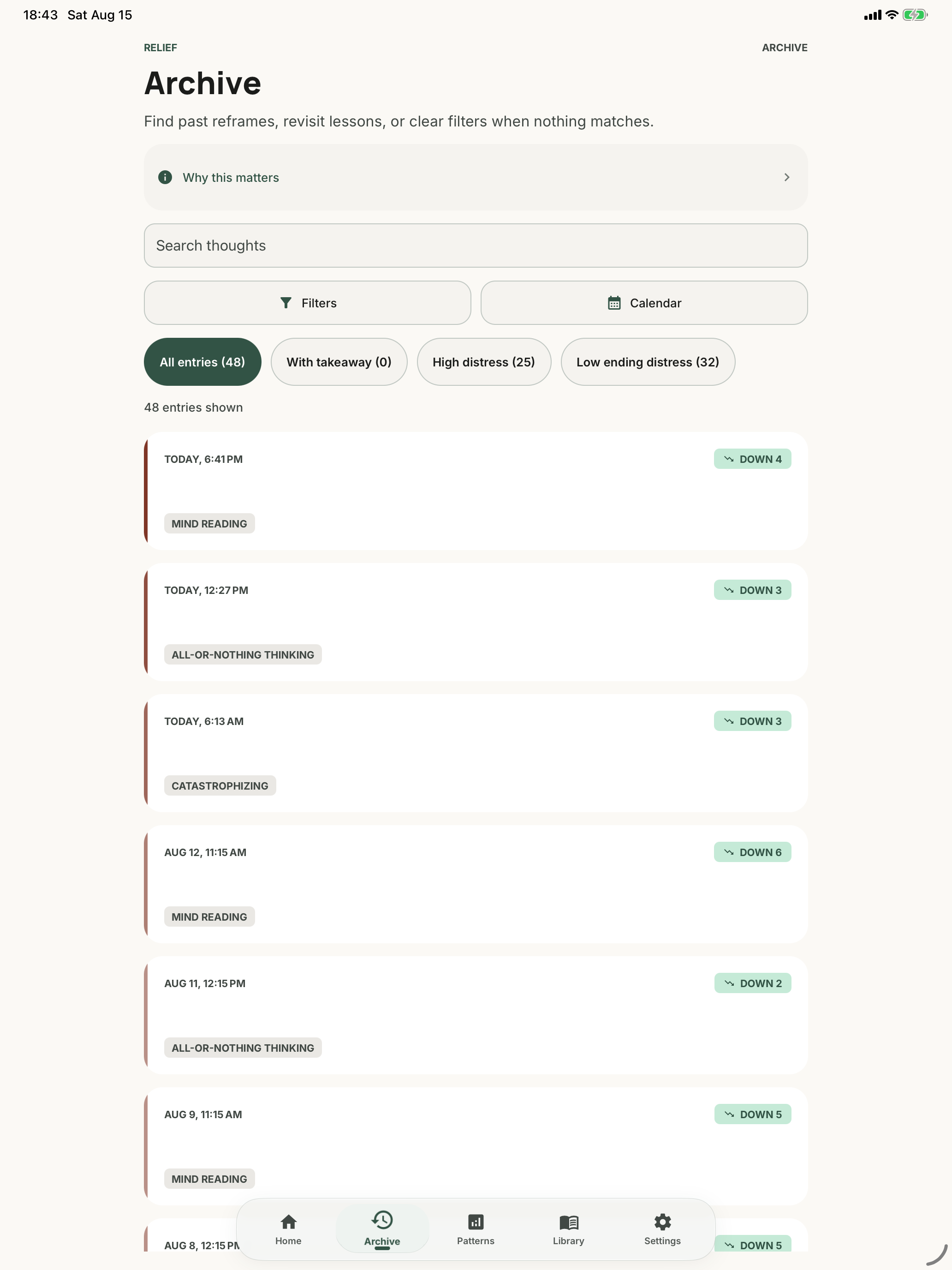 Relief - CBT Reframing Tool screenshot 10