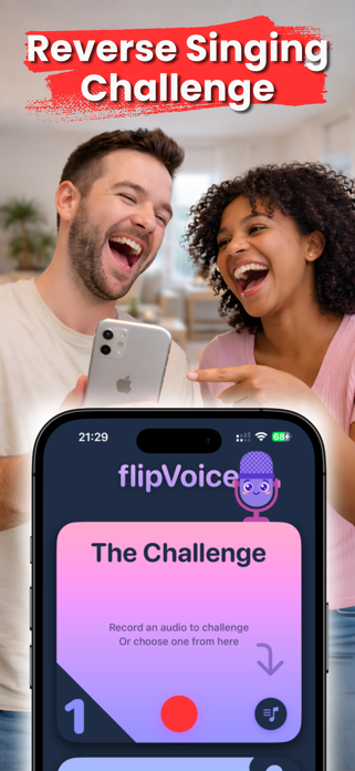 Reverse Singing – FlipVoice Screenshot 1 of 6