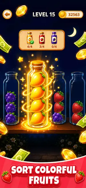 Juice Sort Garden-Color Merge screenshot 2