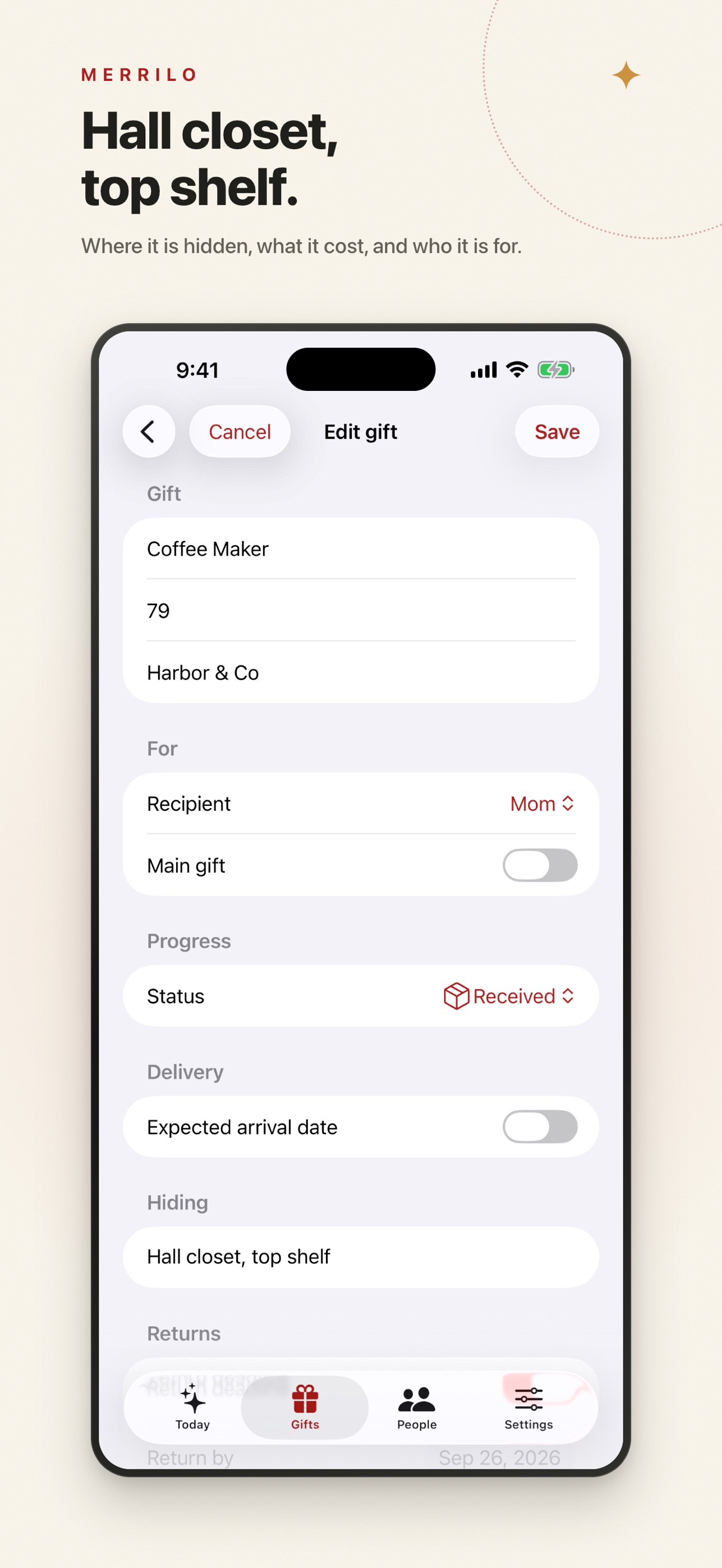 Screenshot 4 of Merrilo: Christmas Gift List