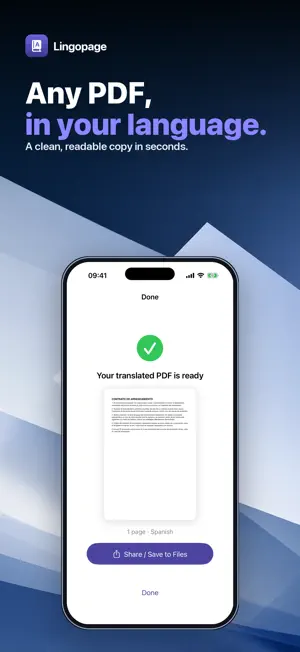 Lingopage: Translate PDF screenshot 1
