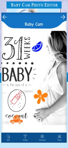 Baby Cam : Pregnancy Milestone iPhone screenshot