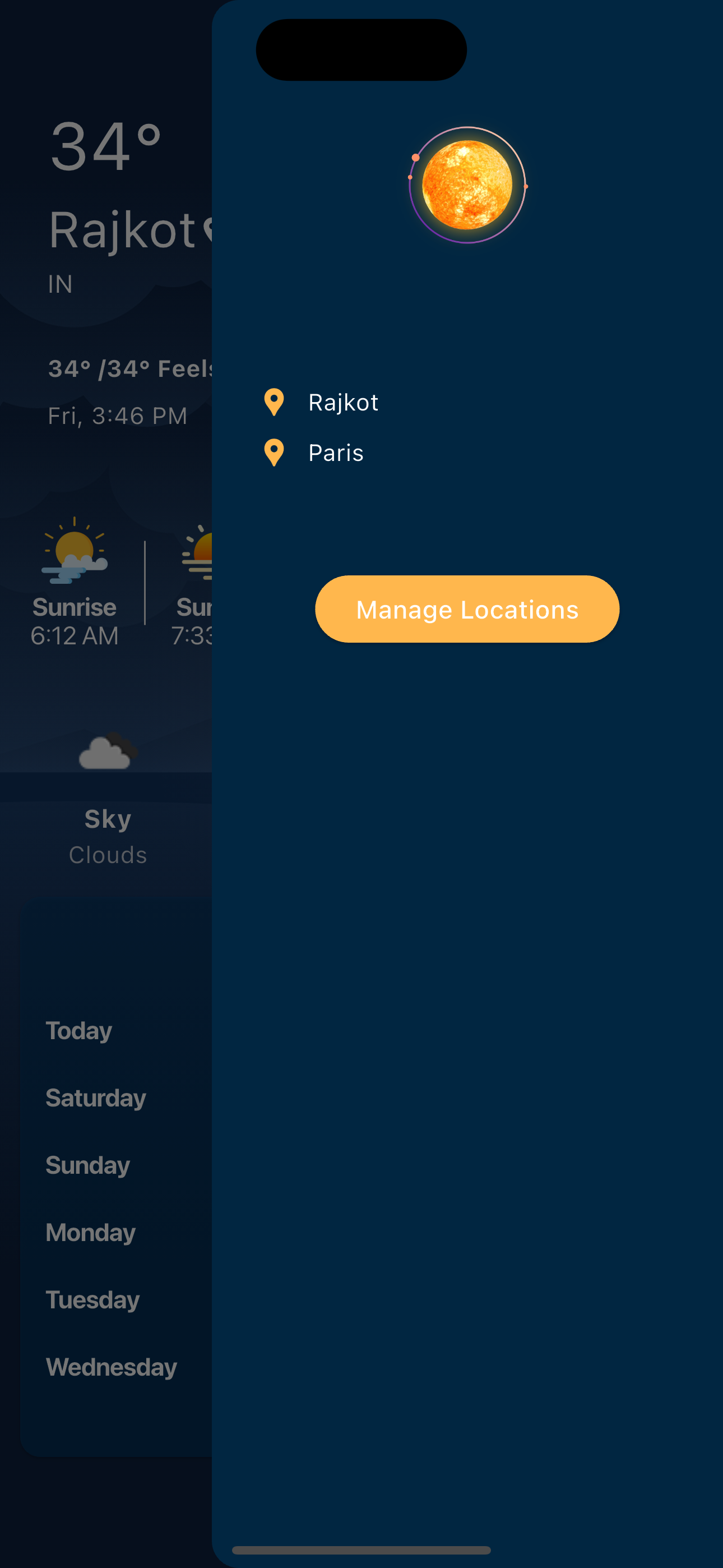 Weathers forecasting screenshot 3