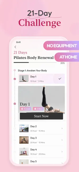 Pilates at Home: Easy Workout screenshot 4