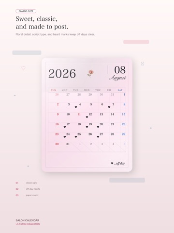Salon Calendar iPad screenshot