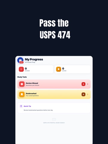 USPS 474 Exam Prep iPad screenshot