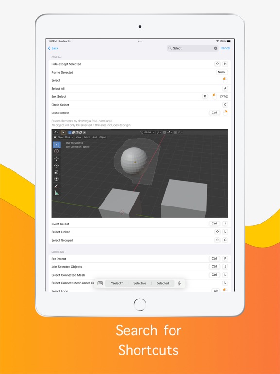 Blender Keys: Shortcut Guide iPad screenshot 4