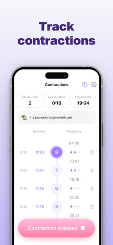 Contraction Timer & Tracker Mo Screenshot 2 of 3