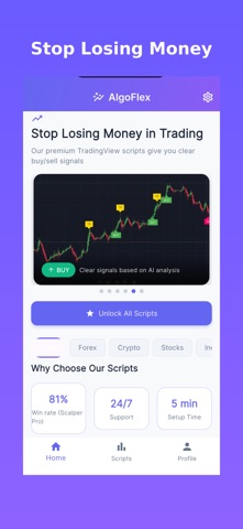 AlgoFlex AI Buy/Sell Signals screenshot