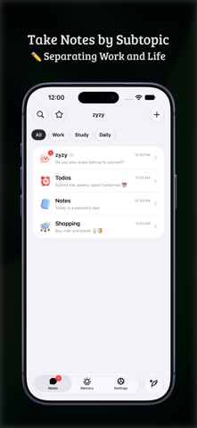 zyzy: Chat-Style Notes Screenshot 2 of 3