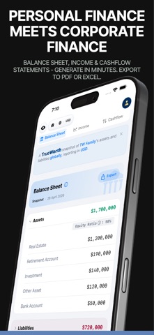 TrueWorth: Wealth Journal screenshot