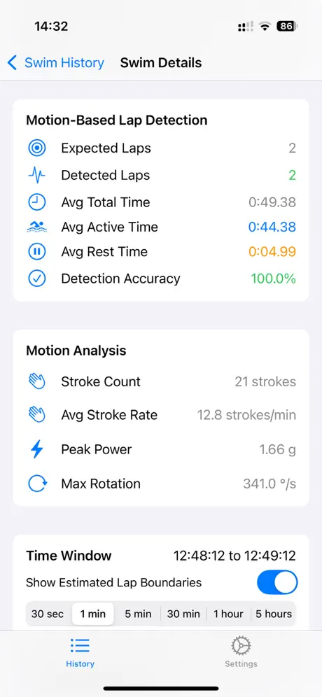 Swimming Lap Tracker screenshot 3