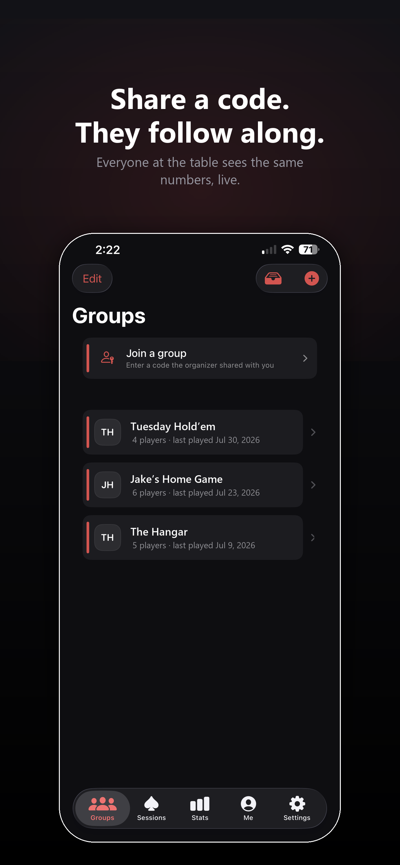 Poker Home Games Tracker screenshot 3