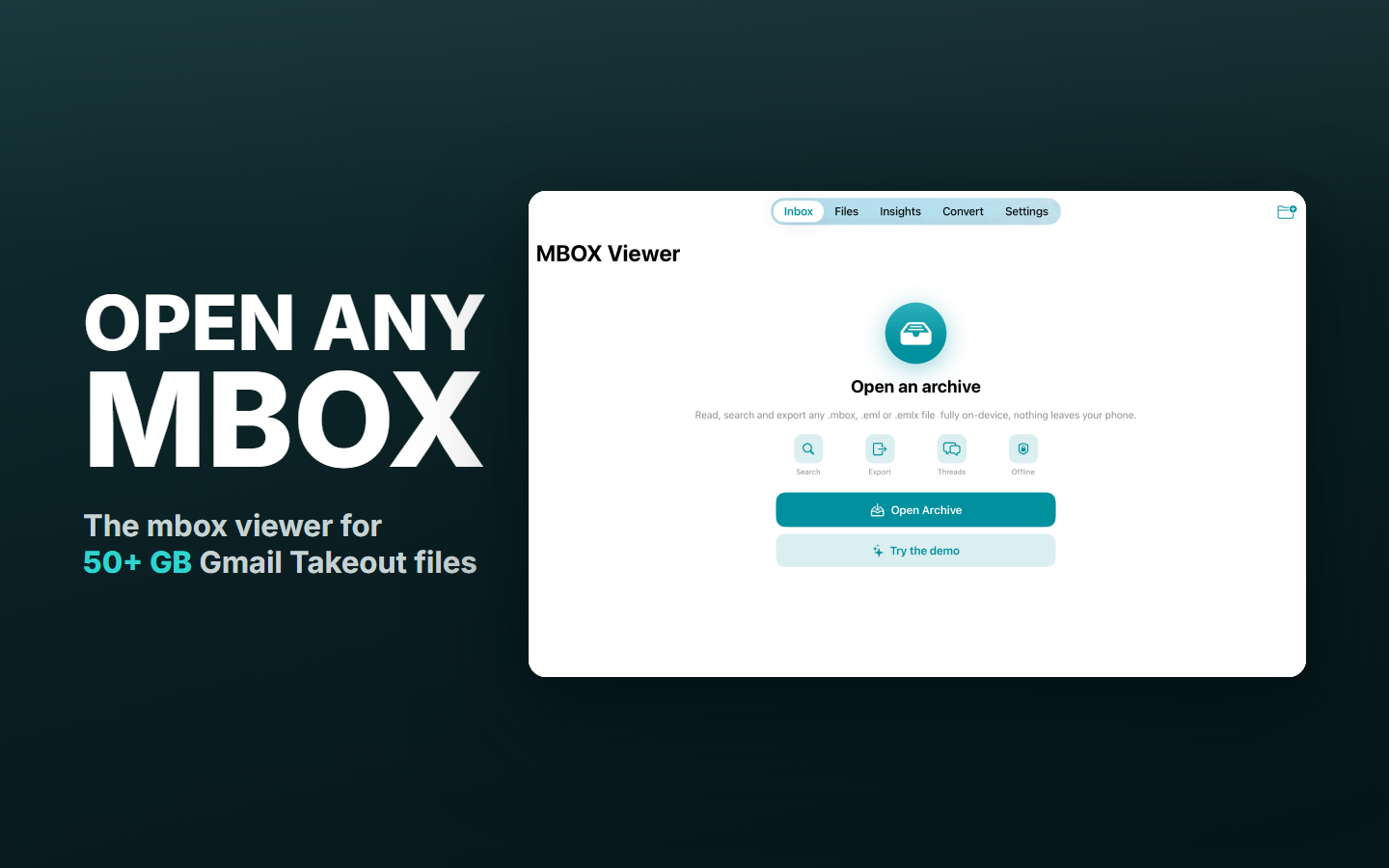 MBOX Reader · Opener · Convert