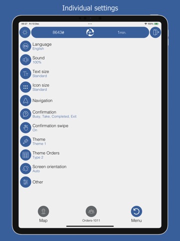 RegSat iPad screenshot