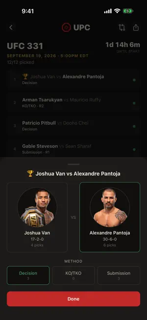 UPC: MMA Fight Picks screenshot 3
