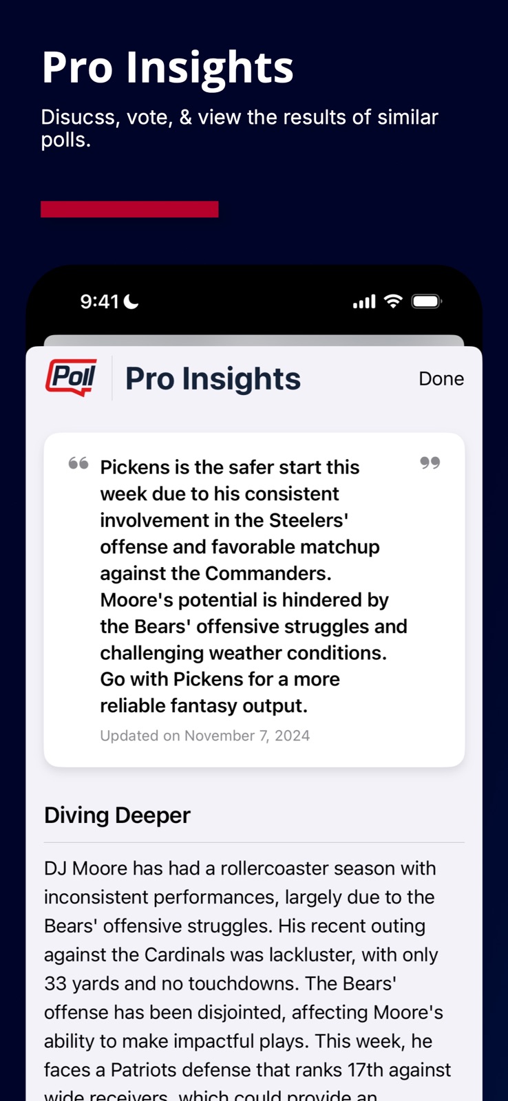 Poll Sports iphone screenshot 3