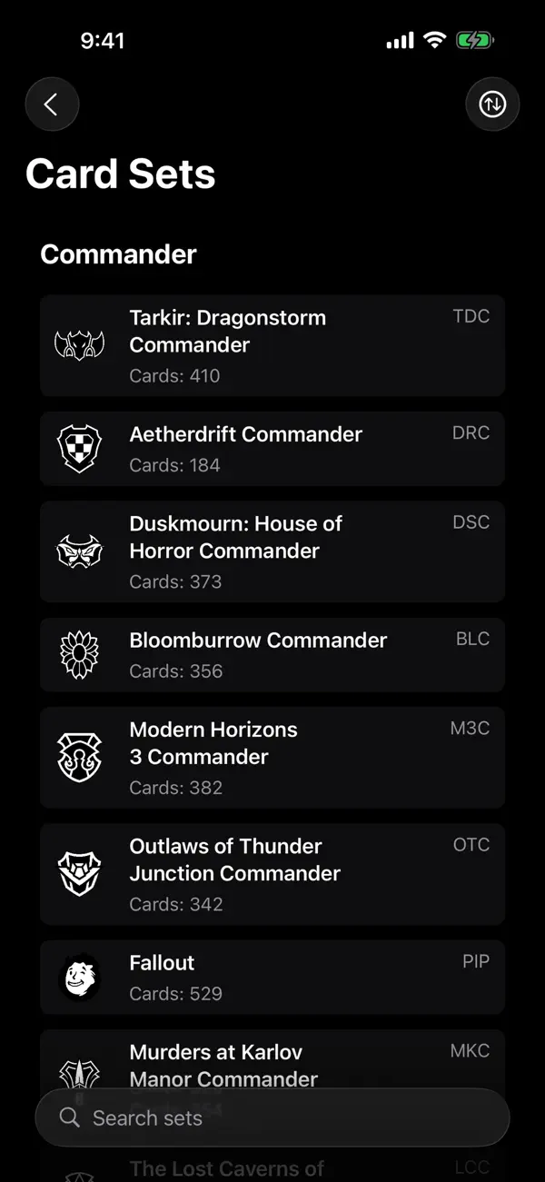 #4. Magic card database (MTG) (iOS) Ved: Nicole Hankinson