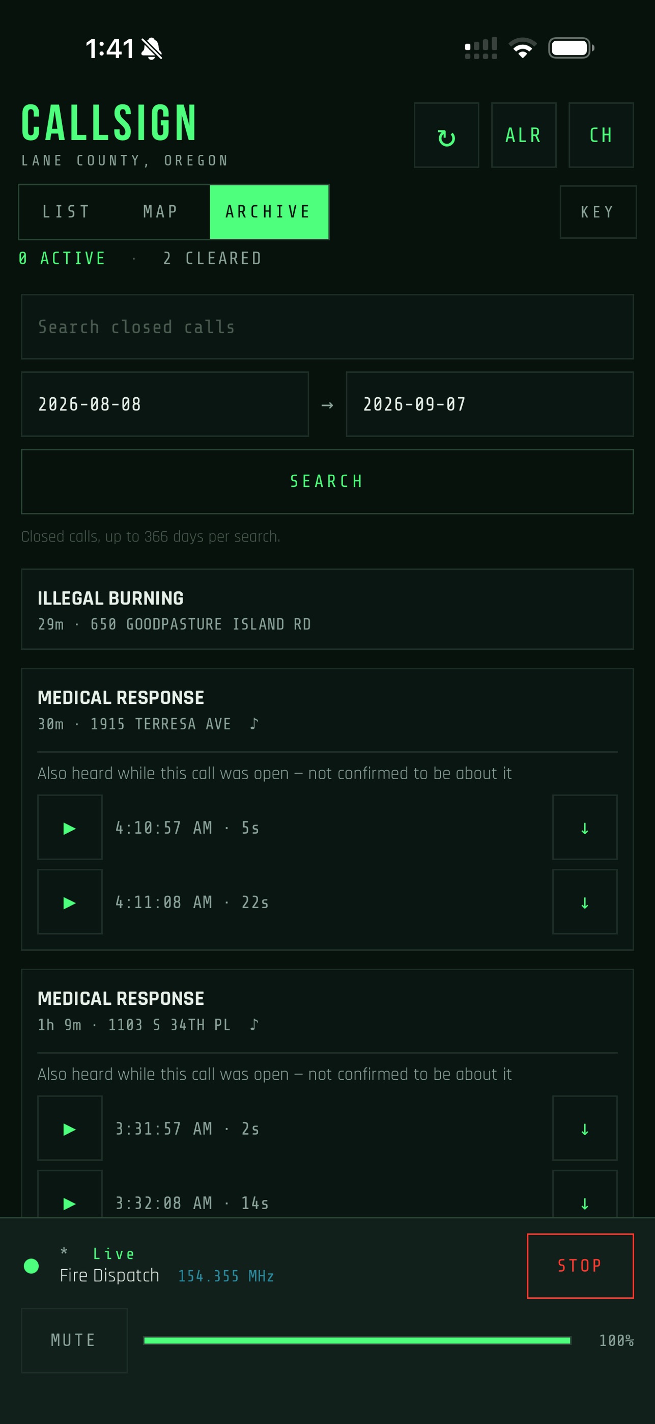 Screenshot 3 of CallSign Lane County
