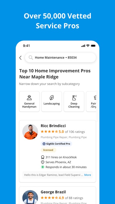 GigKik: Home Improvement Screenshot