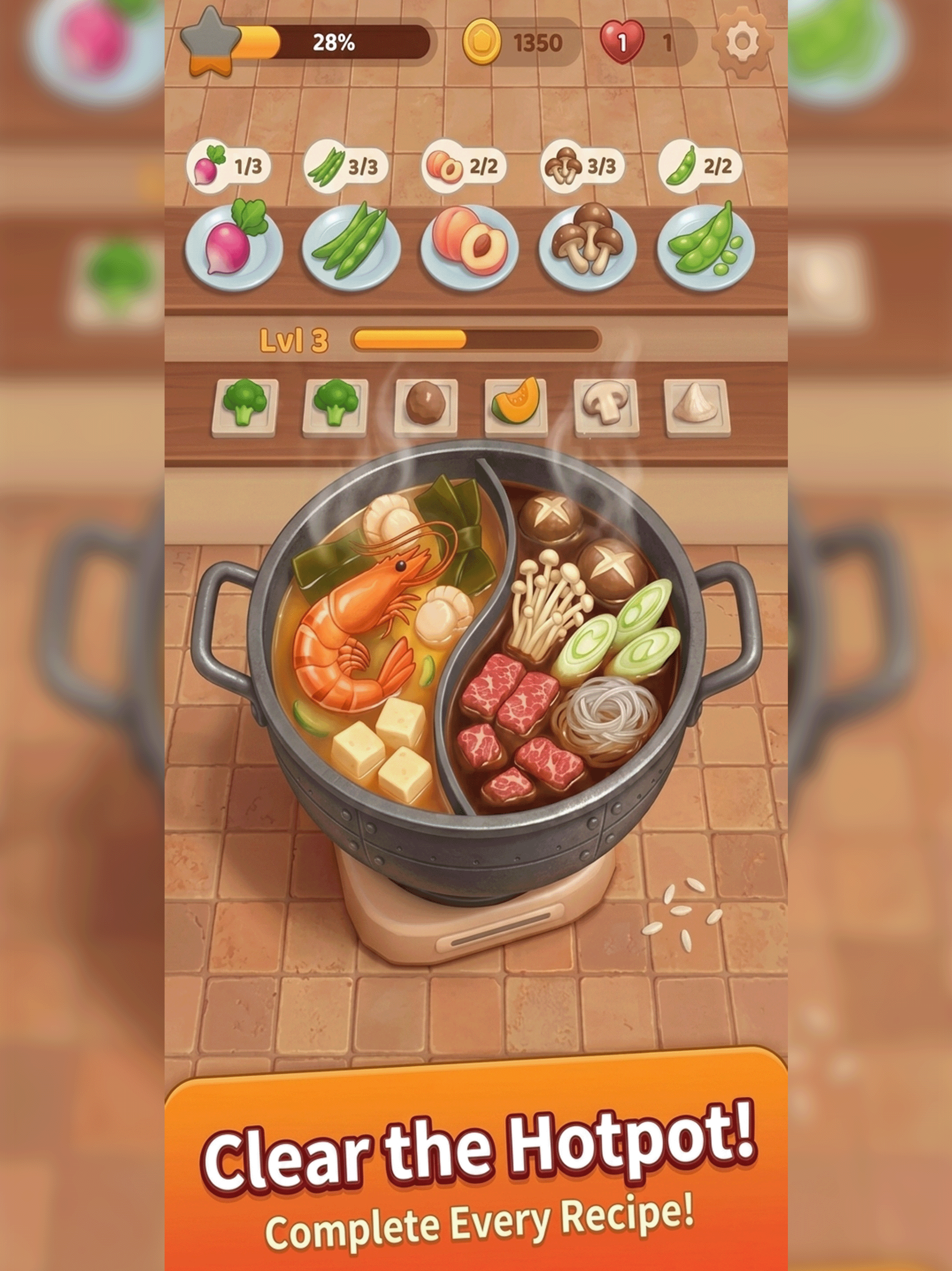 Hotpot Go Food Matching Puzzle