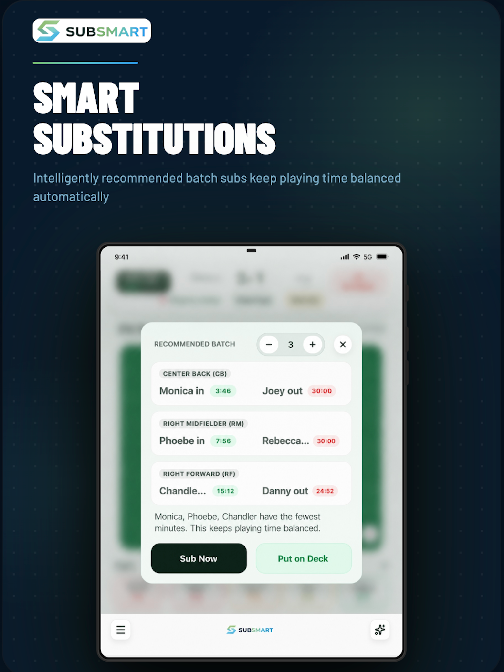 SubSMART: Game Day Assistant screenshot 7