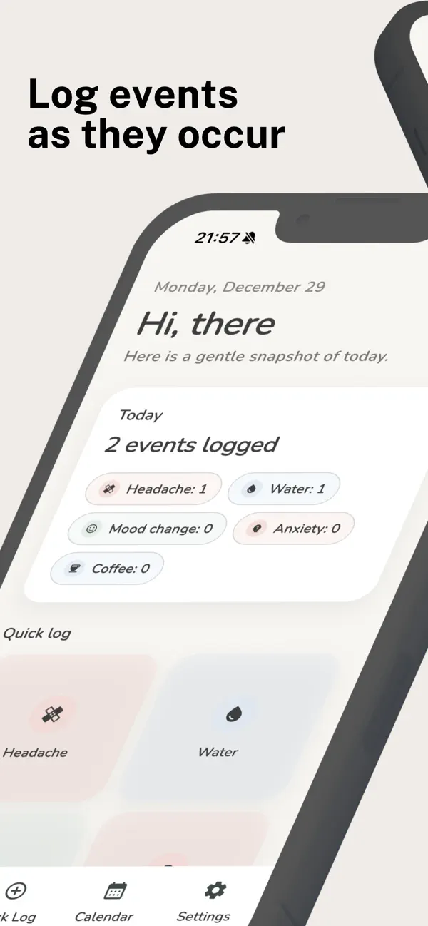 Screenshot #1 pour Occur — Event Log