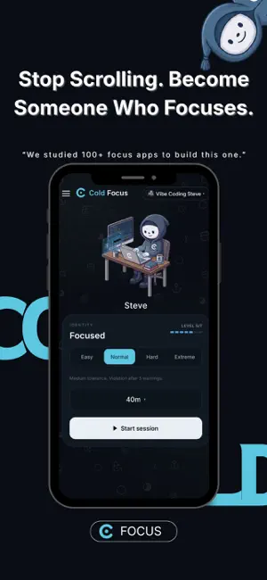 Cold Focus: Deep Work Timer screenshot 1