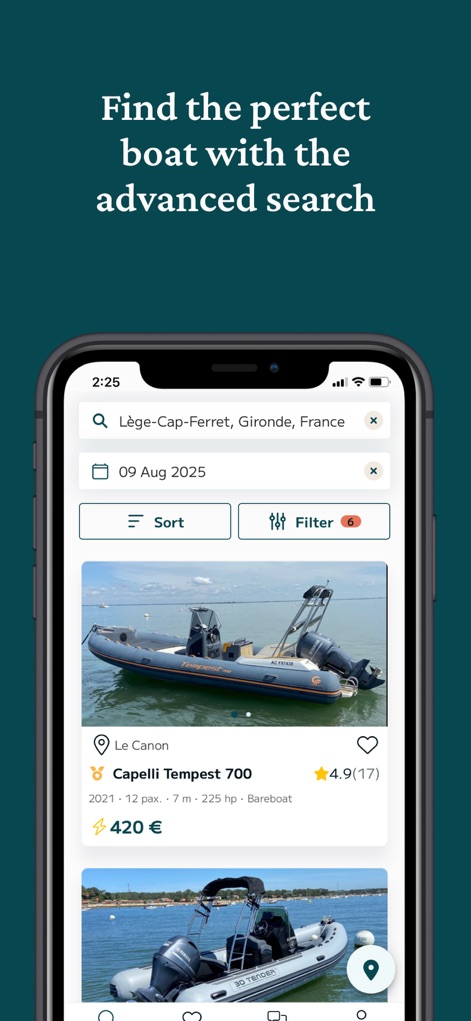 Samboat - Boat rental & Yacht - samboat-boat-rental-search-interface