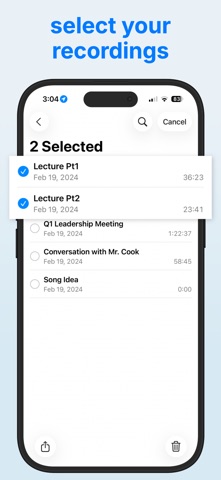 Merge Voice Memos Screenshot 1 of 4