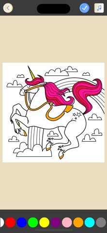Rainbow Unicorn Coloring Game screenshot