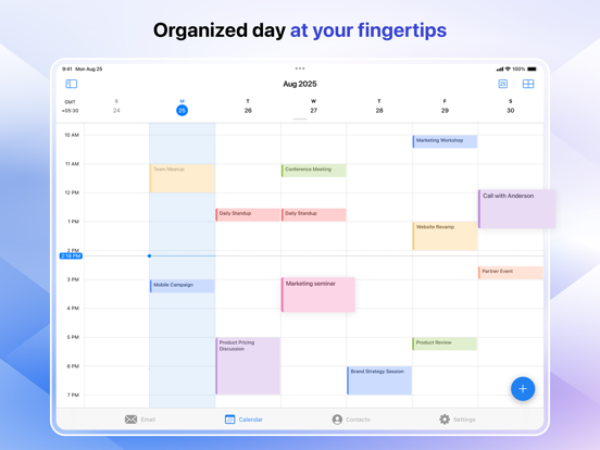Zoho Mail - e-mail en agenda iPad app afbeelding 3