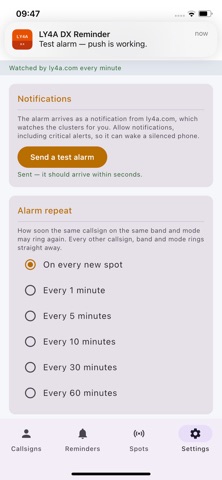 LY4A DX Reminder Screenshot 3 of 4