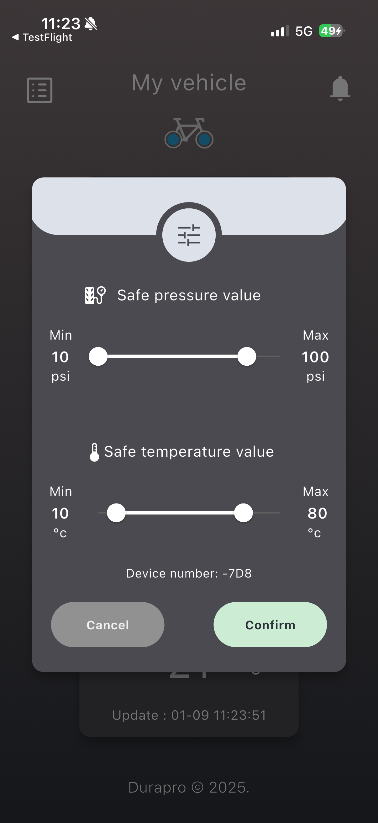 Dura TPMS screenshot 9