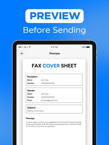 Fax App - Send & Receive Fax iPad screenshot