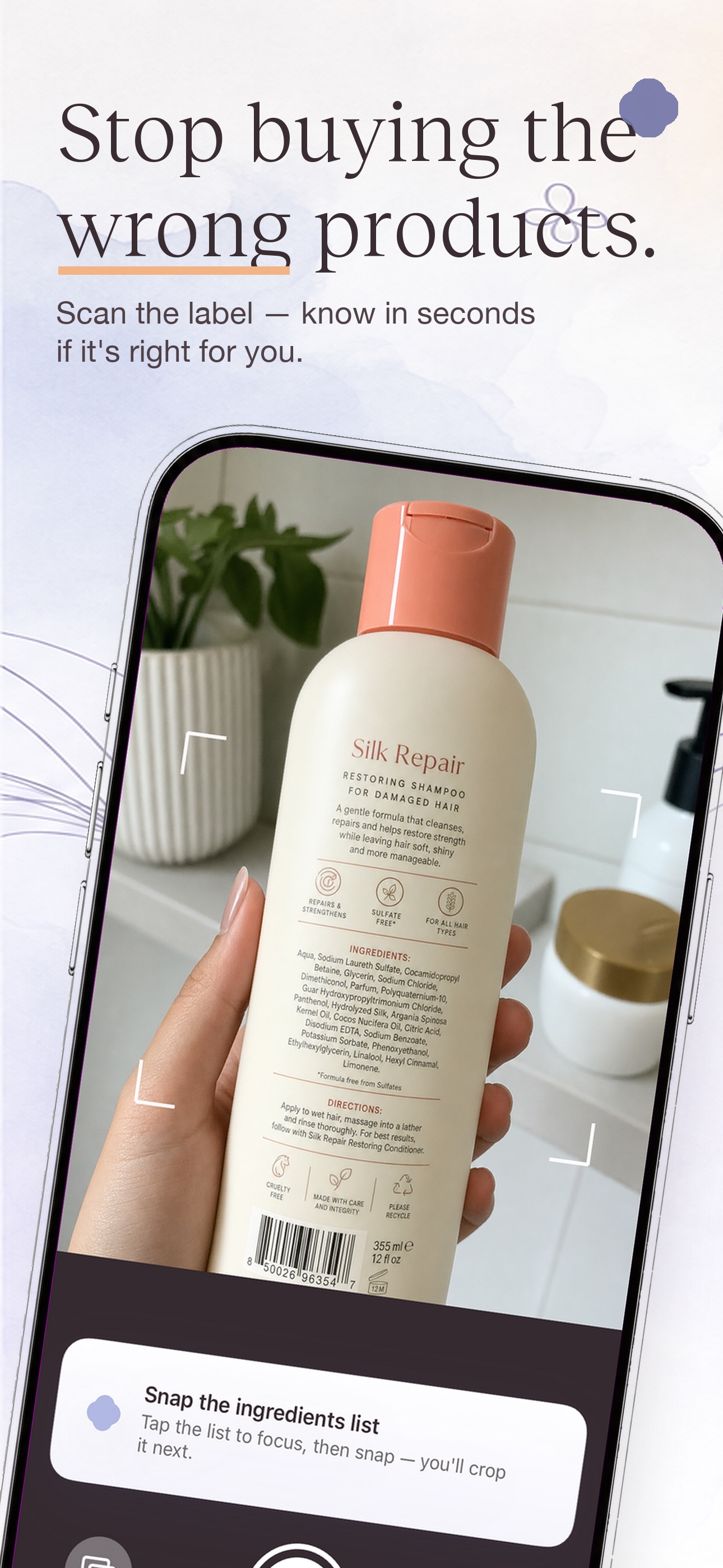 Screenshot 1 of Baely: Hair Ingredient Scanner
