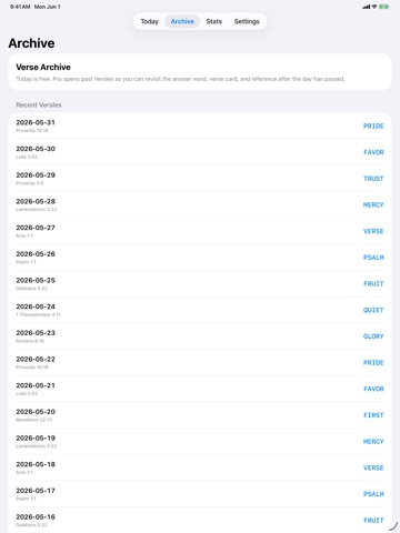 Versle iPad screenshot