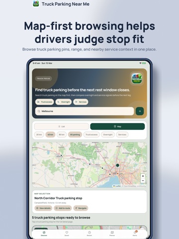 Truck Parking Near Me iPad screenshot