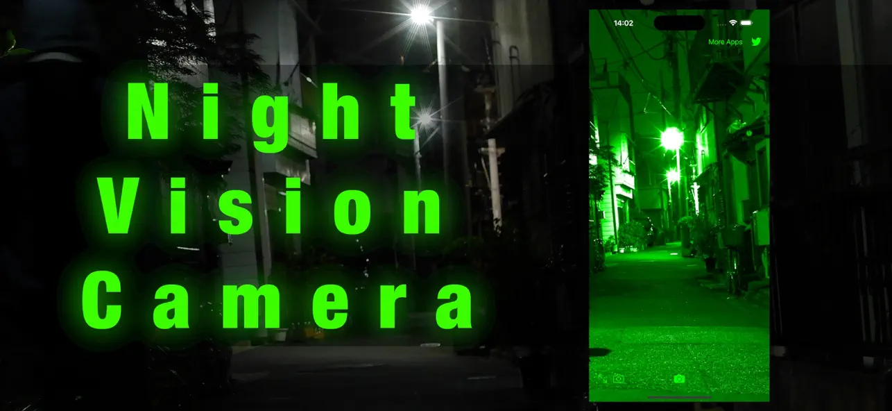 #1. Night Vision FX Camera :iNVG (iOS) 由: Masaharu Tsukamoto