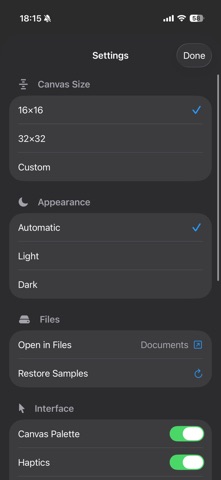 PxPad: Pixel Art Maker Studio iPhone screenshot