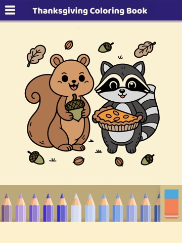 Thanksgiving Coloring Book iPad screenshot
