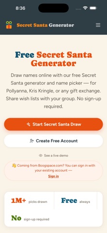 SecretSantaGenerator.com Screenshot 3 of 4