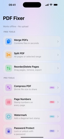 PDF Fixer: Merge & Compress Screenshot 1 of 8